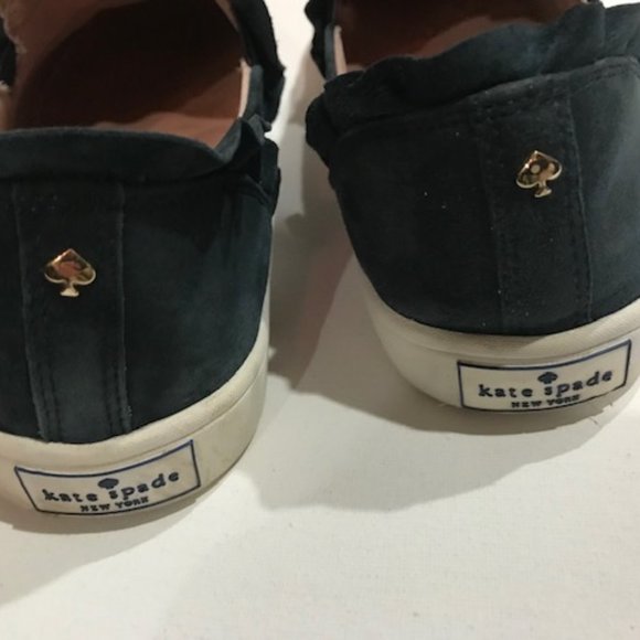 Kate Spade Navy Suede Sneakers - Slip on Luxury Comfort - Picture 3 of 13